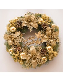 30CM Luxury Golden Christmas Light Door Home Window Wreath Light Home Decor Xmas Gift