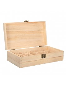 25 Grids Wooden Parts Storage Box