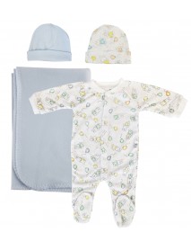 Boy Newborn Baby 4 Pc Layette Sets