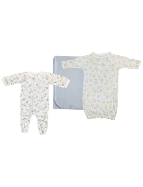 Boy Newborn Baby 3 Pc Layette Sets