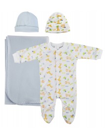 Boy Newborn Baby 4 Pc Layette Sets