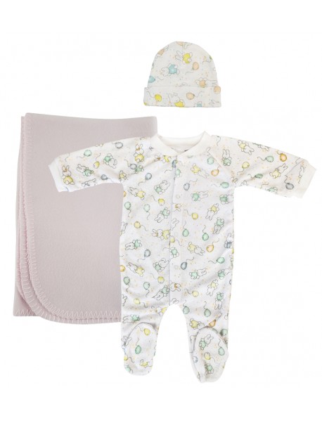 Girls Newborn Baby 3 Pc Layette Sets