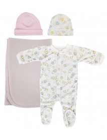 Girls Newborn Baby 4 Pc Layette Sets