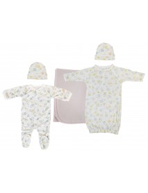 Girls Newborn Baby 5 Pc Layette Sets