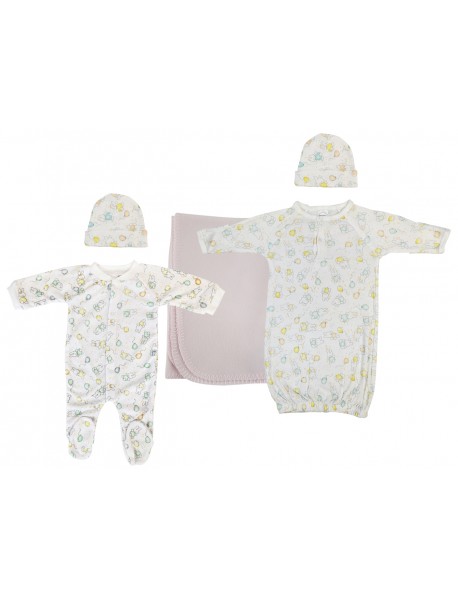 Girls Newborn Baby 5 Pc Layette Sets