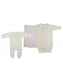 Girls Newborn Baby 3 Pc Layette Sets