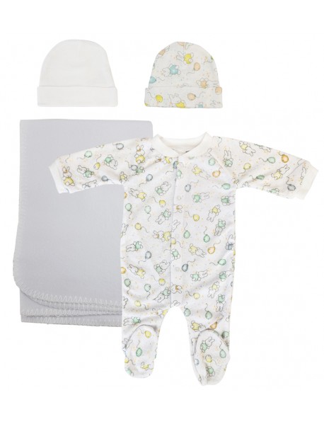 Unisex Newborn Baby 4 Pc Layette Sets