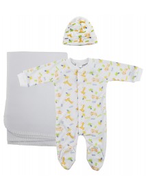 Unisex Newborn Baby 3 Pc Layette Sets