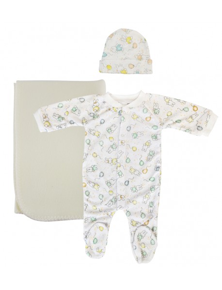 Unisex Newborn Baby 3 Pc Layette Sets