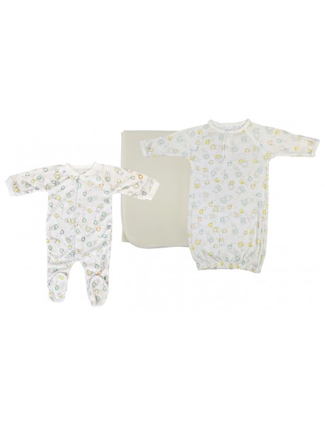 Unisex Newborn Baby 3 Pc Layette Sets