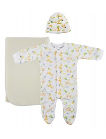 Unisex Newborn Baby 3 Pc Layette Sets