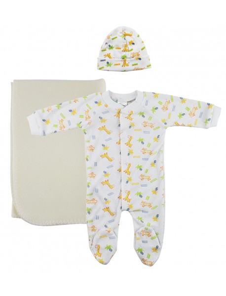 Unisex Newborn Baby 3 Pc Layette Sets