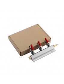 3 Way CO2 Gas Distribution Block Manifold With 7mm Hose Barb Wine Making Tools Draft Beer Dispense