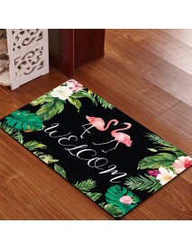 40x60cm Washable Anti-slip Flamingo Doormat Carpet Floor Rug Bath Mat Indoor Rug