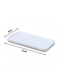 Creative Bathroom Toothbrush Ceramic Base White Porcelain Trays Rectangle Holder Stand Sanitary Stor