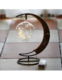 Creative Handmade Hemp Rope Rattan Ball Copper Wire Lamp Glass Apple Modeling Lamp Decor Light