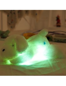 LED Dog Doll Stuff Toy Nightlight Plush Toy Glow Pillow Soft Light Up Inductive Soft Doll