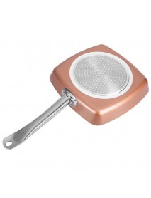 Non-stick Copper Square Pan with Ceramic Frying Pan Copper Oven & Dishwasher Chef Square Fry Pan