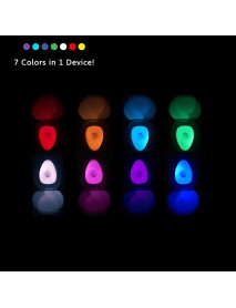 LED Toilet Light Sensor Motion Activated 8 Colors Changing Bowl Nightlight UV sterilization