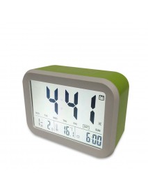 ABS LED Night Light Digital Thermometer Large LCD Display Snooze Function with Calendar Alarm Clock