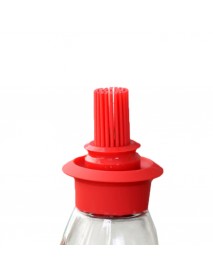 High Temperature Resistant Silicone Brush Oil Bottle Set Kitchen Transparent Glass Flavouring Tool