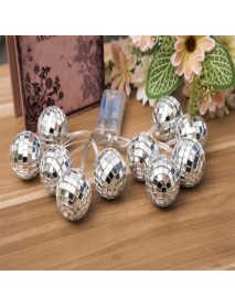1.65M 10 Leds Mirror Ball Light LED Light String Home Holiday Decor Disco Lights Party Decorations