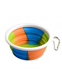 Folding Silicone Pet Bowl Portable Dog Food Drinking Water Feeding Supplies Outdoor Bowl