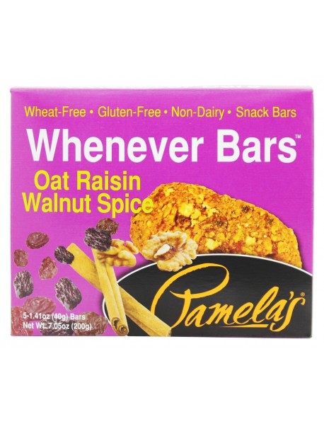 Pamela's Oat Raisin Walnut Spice Bars (6x5 CT)