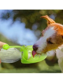 650ml Sport Portable Leaf Pet Dog Water Bottle Expandable Silicone Travel Dog Bottles Bowl For Puppy Cat