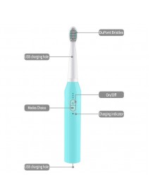 3 Brush Modes Essence Sonic Electric Wireless USB Rechargeable Toothbrush IPX7 Waterproof