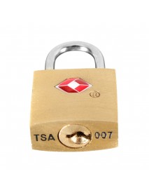 KCASA LK-31 TSA Approved Padlock Travel Security Luggage Solid Brass Key Door Lock