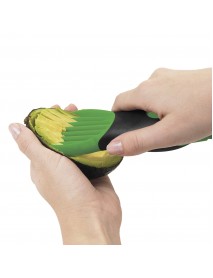 3 in 1 Green Avocado Slicer Peeler Tool Plastic Corer With Comfort-Grip Handle