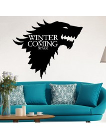T-5 Game Of Thrones  Stark Family  Emblem Ice Wolf Wall Stickers Engraved Wall Stickers