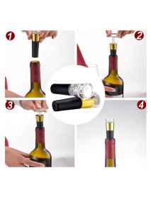 KCASA KC-SP101 Red Wine Vacuum Retain Freshness Bottle Stopper Preserver Sealer Plug