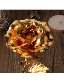 24k Gold Foil Plated Rose Gold Leaf Rose Wedding Supplies Valentine 's Day