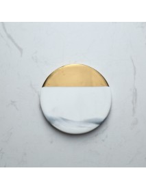 Gold marble Coaster Cup Mat Placemat Pad Holder 3 Styles Round Square Octagon