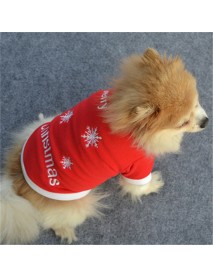 Christmas Pet Dog Cat Winter Clothes Warm Pullover Embroidered Outfit Coats Costume For Puppy Dogs