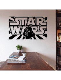 W-1 Star Wars Alphabet  Wall Stickers Removable  -  BLACK