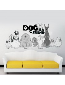 30*90 CM Cute Dogs  Wall Stickers Background Wall Stickers