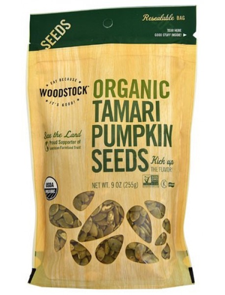 Woodstock Organic Tamari Pumpkin Seeds (8x9Oz)