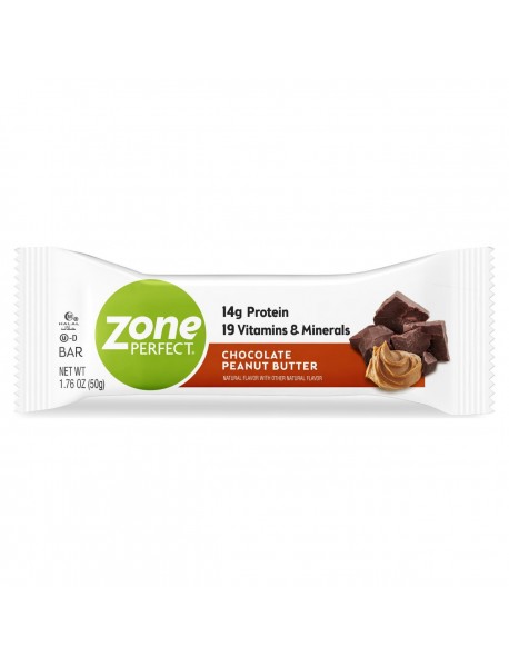 Zone Choc Peanut Butter Nutrition Bar (12x1.76 Oz)