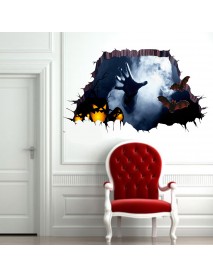Halloween 3D Floor Sticker Bedroom Living Room Haunted House Decor Wall Stickers Ghost Hand Through