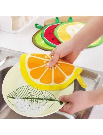 Honana 4Pcs Fruit Pattern Towel Absorbent Cloth Kitchen Towel Handkerchief Quick-Dry Cleaning