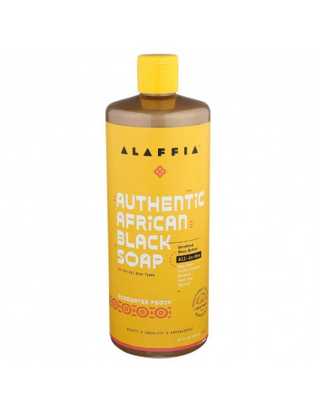 ALAF BLK SOAP ROSE WATER ( 1 X 32 OZ   )
