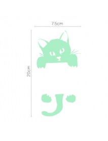 Cat Creative Luminous Switch Sticker Removable Glow In The Dark Wall Decal Home Decor