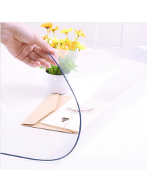 Wipe Clean Transparent Tablecloth Mat PVC Glass Effect Antifouling Table Protection Cover