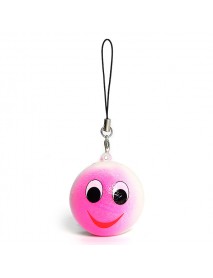 5PCS New Cute Funny Face Simulate Smashed Bean Bun Bread Squishy Toy Stress Reliever Phone Chain