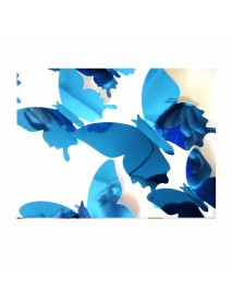 12PCS 5 Colors 3D Mirror Surface Butterfly Wall Sticker Fridge Magnet Home Decor Art Applique