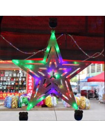 110V 220V Christmas Tree Elk Snowflake Star Decorative LED Colorful Light Home Window Decoration