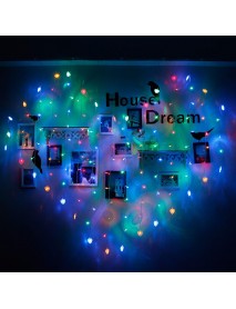 2x1m 128 LED Heart Shape Light String 220V Curtain Light Home Decor for Festival Christmas
